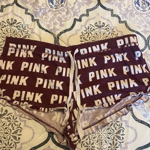 Pink pajama shorts